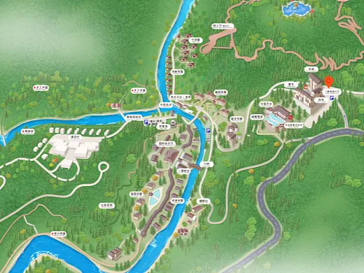 石泉结合景区手绘地图智慧导览和720全景技术，可以让景区更加“动”起来，为游客提供更加身临其境的导览体验。